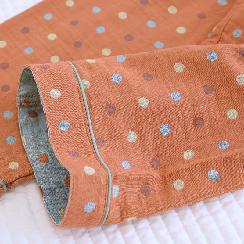 Verspieltes Loungewear-Set aus Baumwollgaze mit Punkten - image 15