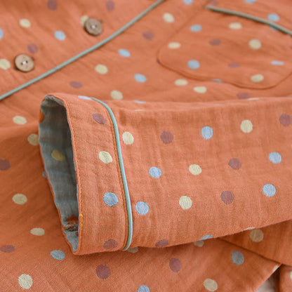 Verspieltes Loungewear-Set aus Baumwollgaze mit Punkten - image 10