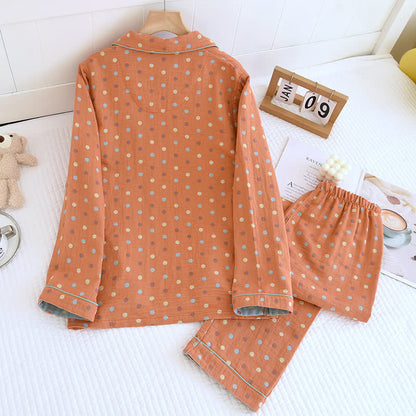 Verspieltes Loungewear-Set aus Baumwollgaze mit Punkten - image 5