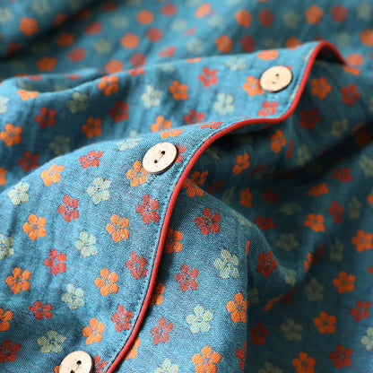 Pyjama-Set aus blauer Baumwolle - image 6
