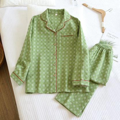 Loungewear-Set mit zartem Blumenmuster und langen Ärmeln - image 1