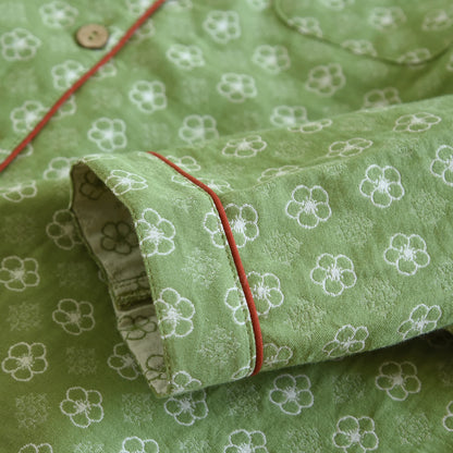 Loungewear-Set mit zartem Blumenmuster und langen Ärmeln - image 6