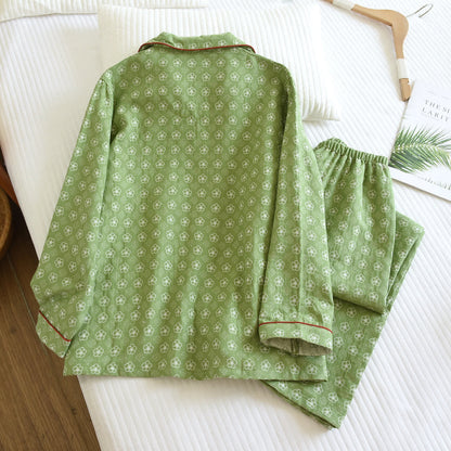 Loungewear-Set mit zartem Blumenmuster und langen Ärmeln - image 2