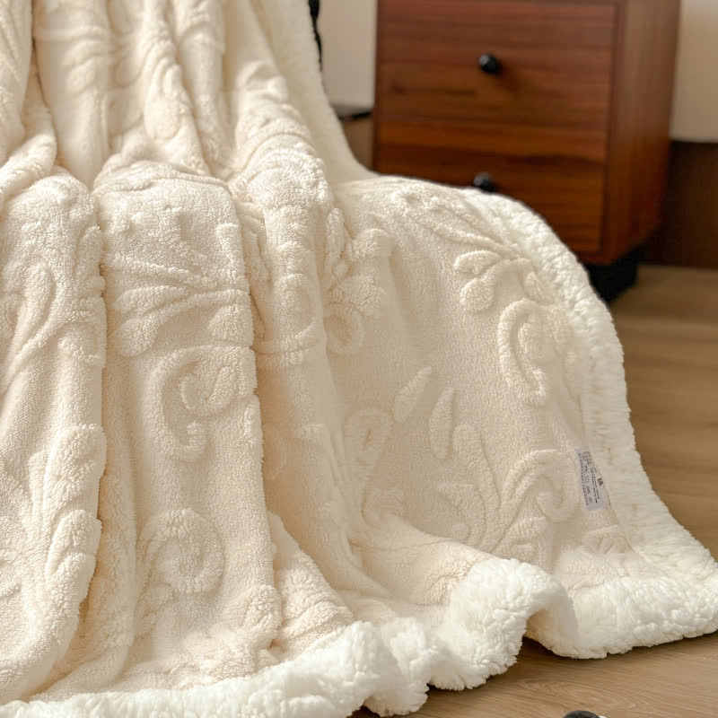 Geprägte, flauschige Sherpa-Überwurfdecke - image 5
