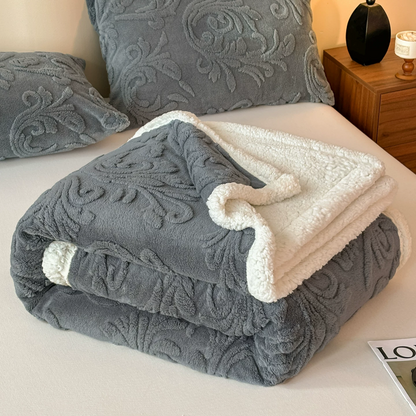 Geprägte, flauschige Sherpa-Überwurfdecke - image 17