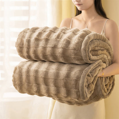Geprägte, verdickte Wärmedecke - Kaffee - 200cm x 230cm - image 9