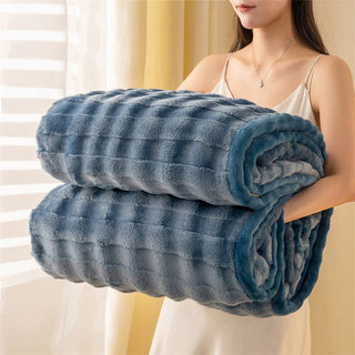Geprägte, verdickte Wärmedecke - Blau - 200cm x 230cm - image 0
