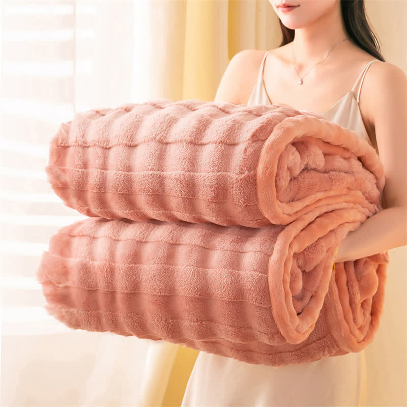 Geprägte, verdickte Wärmedecke - Orange - 200cm x 230cm - image 5