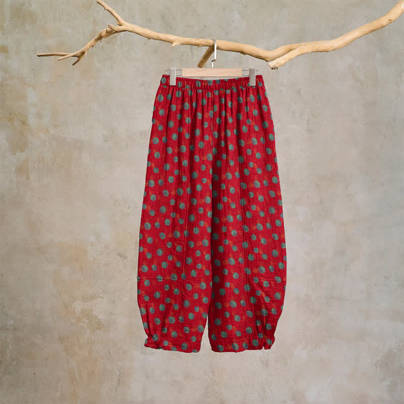 Baumwoll-Haremshose mit Polka-Dots - image 1
