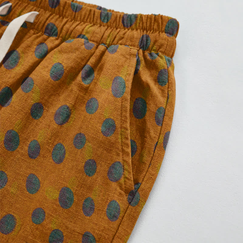 Baumwoll-Haremshose mit Polka-Dots - image 21