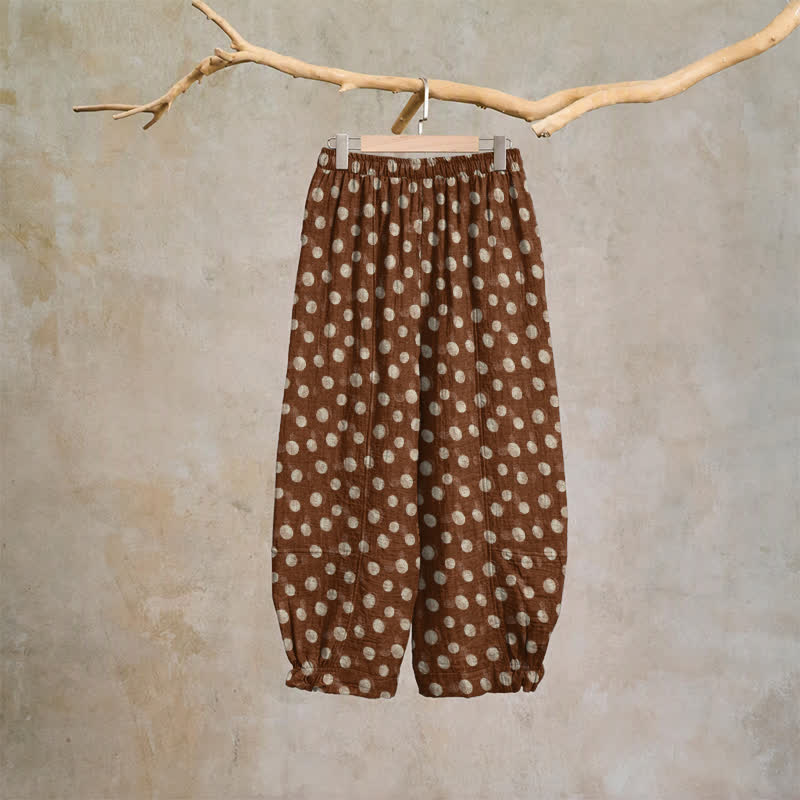 Baumwoll-Haremshose mit Polka-Dots - image 25