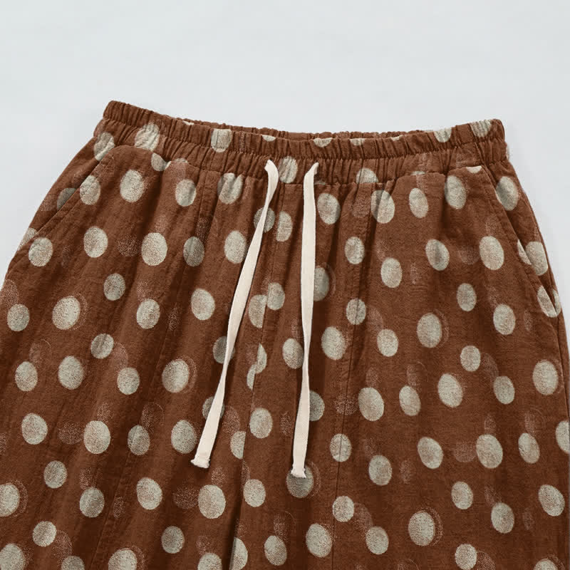 Baumwoll-Haremshose mit Polka-Dots - image 26