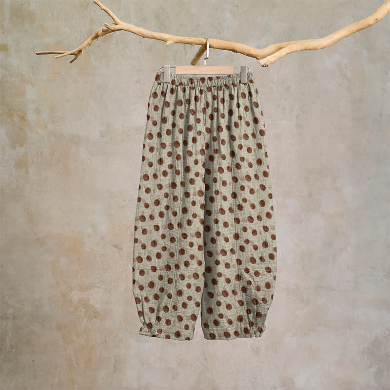 Baumwoll-Haremshose mit Polka-Dots - image 31