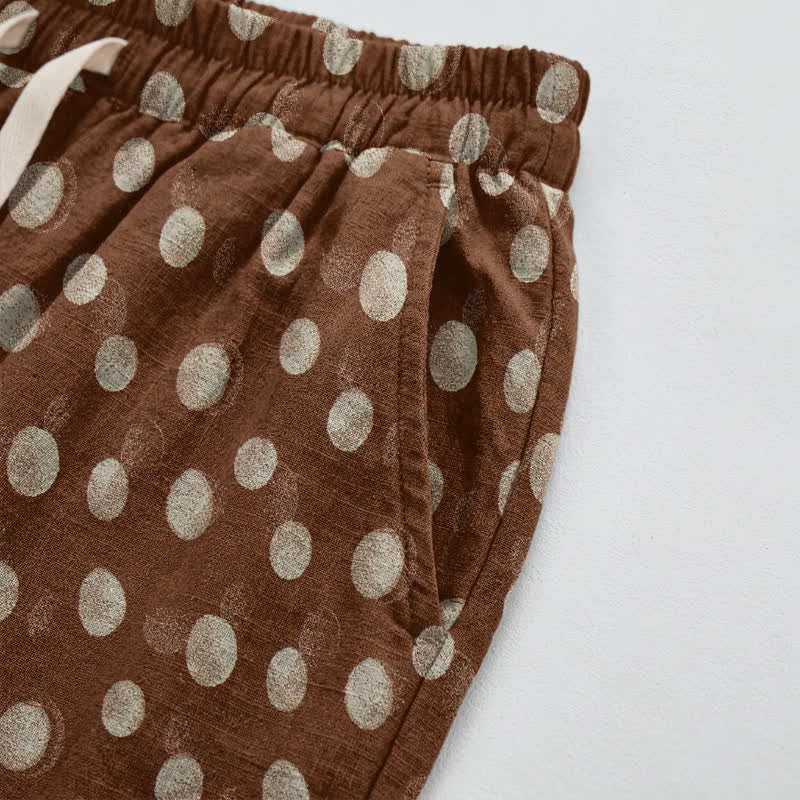 Baumwoll-Haremshose mit Polka-Dots - image 27