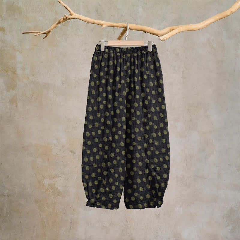 Baumwoll-Haremshose mit Polka-Dots - image 37