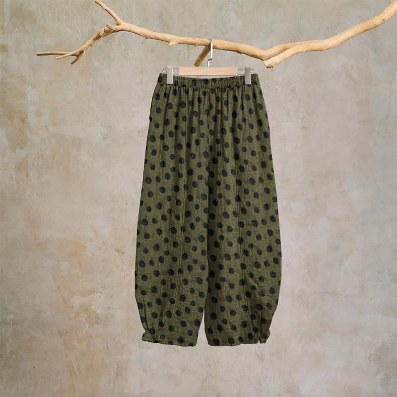 Baumwoll-Haremshose mit Polka-Dots - image 43