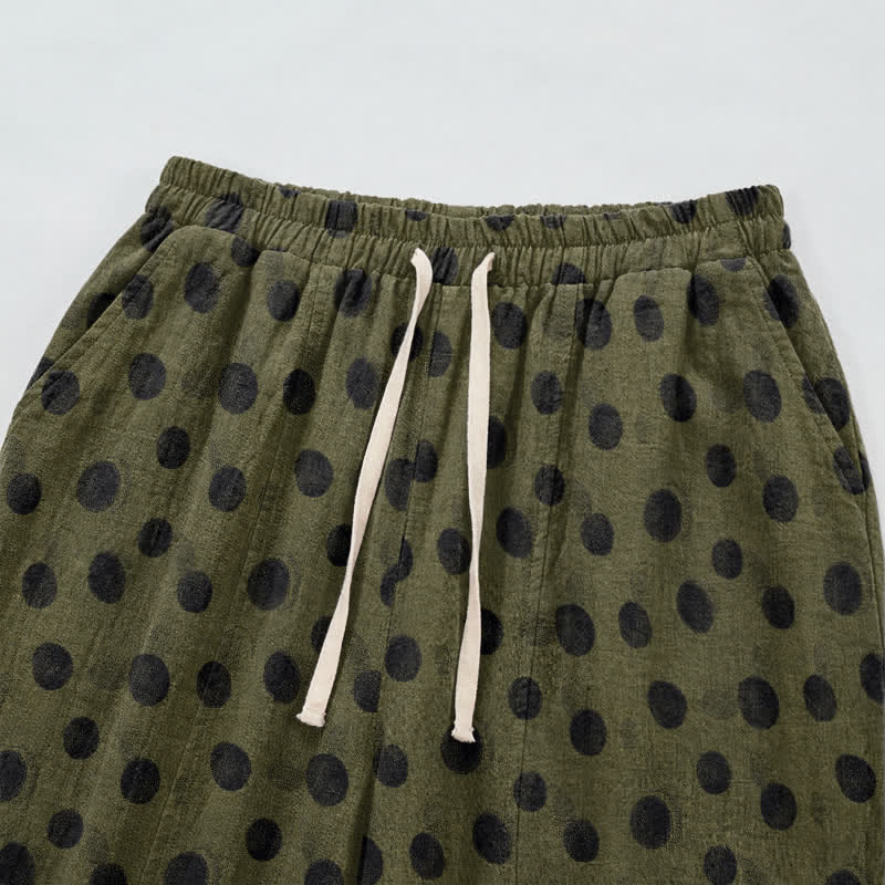 Baumwoll-Haremshose mit Polka-Dots - image 44