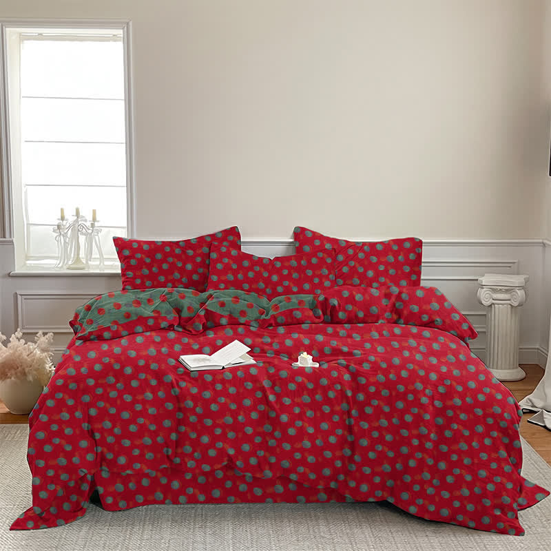 Wendebettwäsche-Set aus Baumwolle mit Polka-Dots - image 3