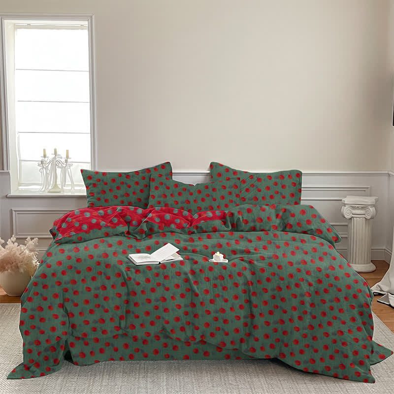 Wendebettwäsche-Set aus Baumwolle mit Polka-Dots - image 8