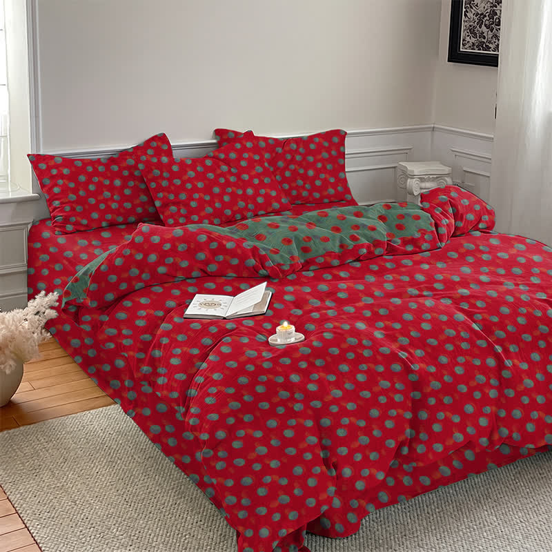 Wendebettwäsche-Set aus Baumwolle mit Polka-Dots - image 2