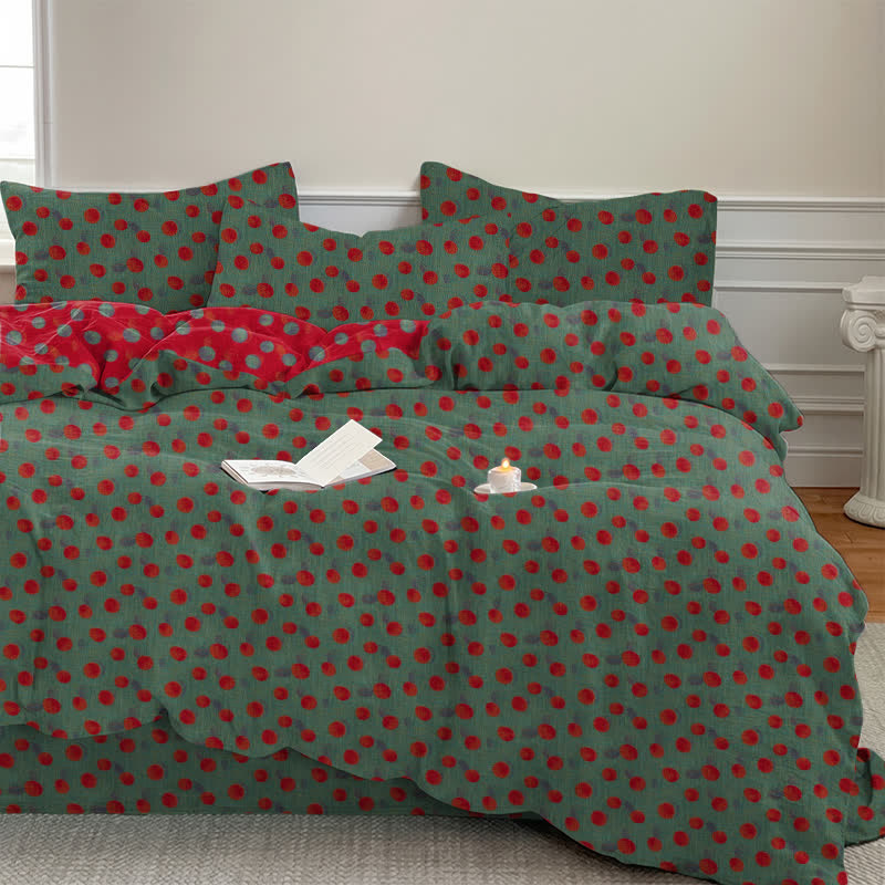 Wendebettwäsche-Set aus Baumwolle mit Polka-Dots - image 6