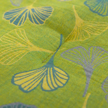 Steppdecke aus Baumwollgaze mit grünem Ginkgoblatt - image 12