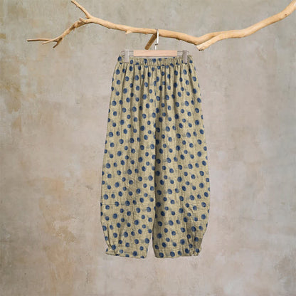 Baumwoll-Haremshose mit Polka-Dots - image 55