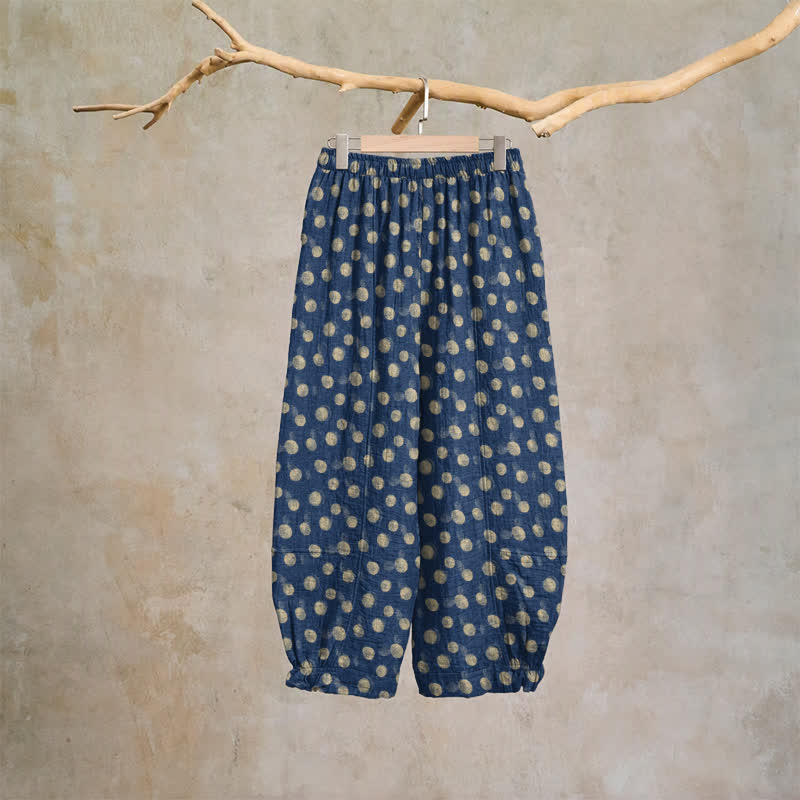 Baumwoll-Haremshose mit Polka-Dots - image 49