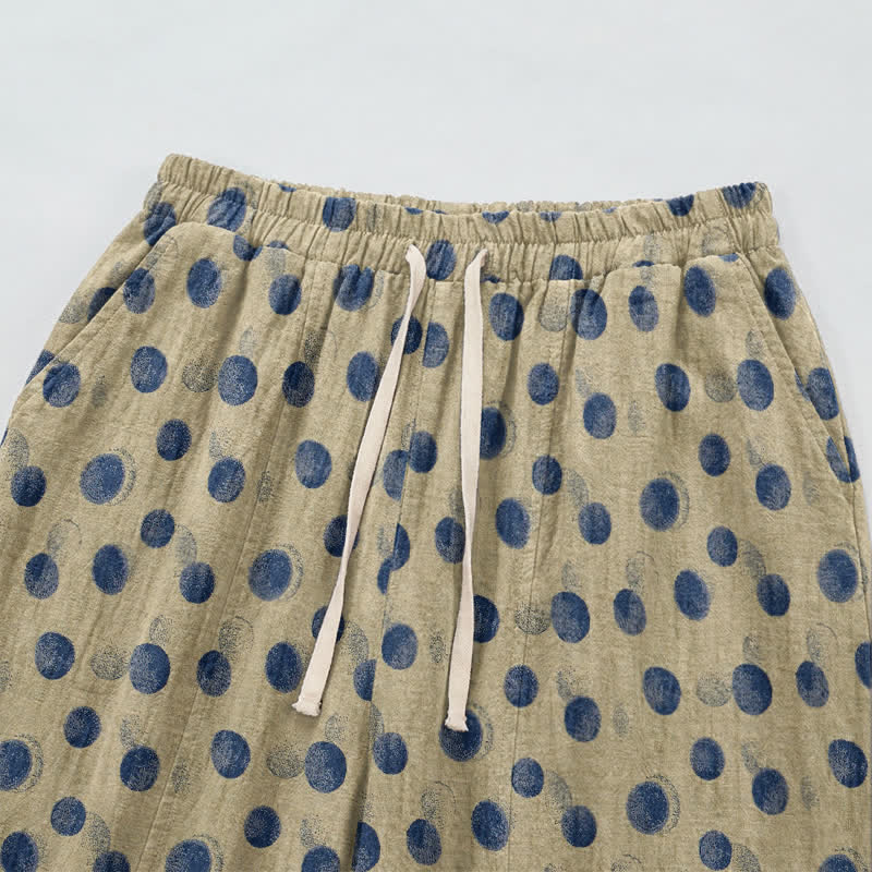 Baumwoll-Haremshose mit Polka-Dots - image 56