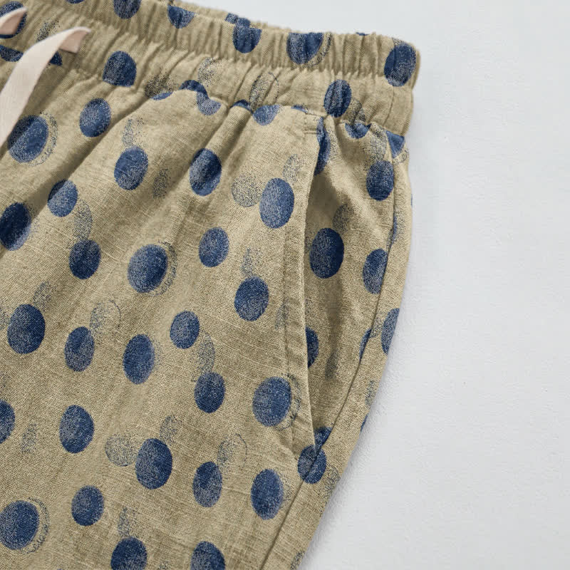 Baumwoll-Haremshose mit Polka-Dots - image 57