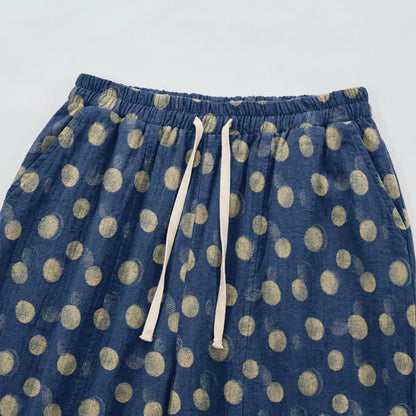 Baumwoll-Haremshose mit Polka-Dots - image 50