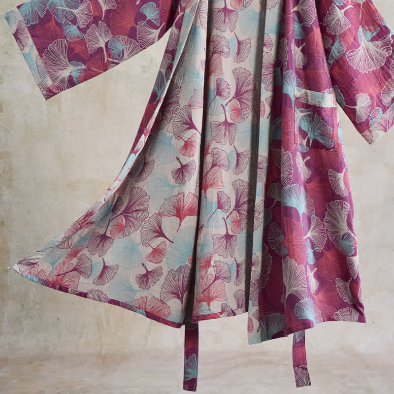 Künstlerischer Kimono aus Ginkgoblättern - image 5