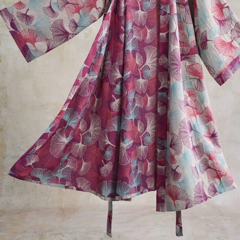 Künstlerischer Kimono aus Ginkgoblättern - image 12
