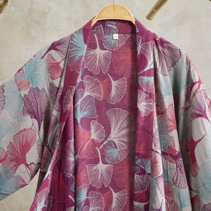 Künstlerischer Kimono aus Ginkgoblättern - image 9