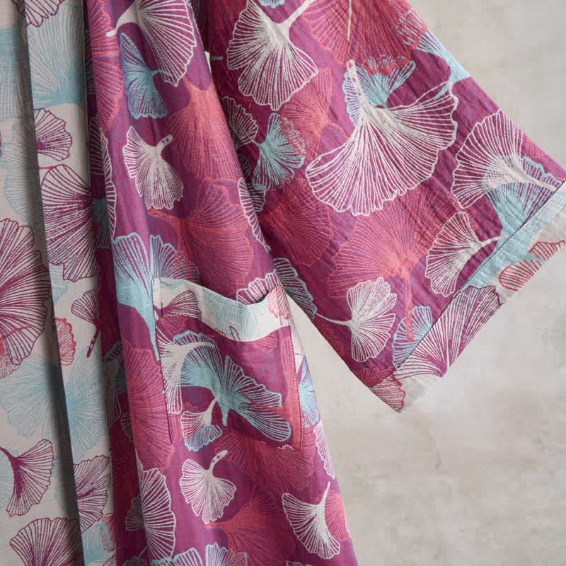 Künstlerischer Kimono aus Ginkgoblättern - image 4