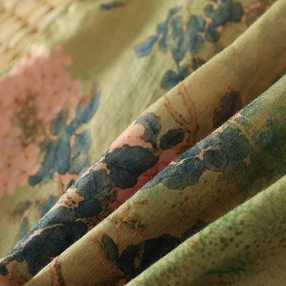 Vintage Lounge Top mit botanischem Froschknopfmuster - image 4