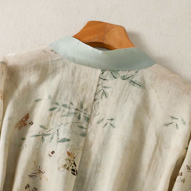 Kimono-Loungewear-Top mit Blumenmuster und Bindegürtel - image 4