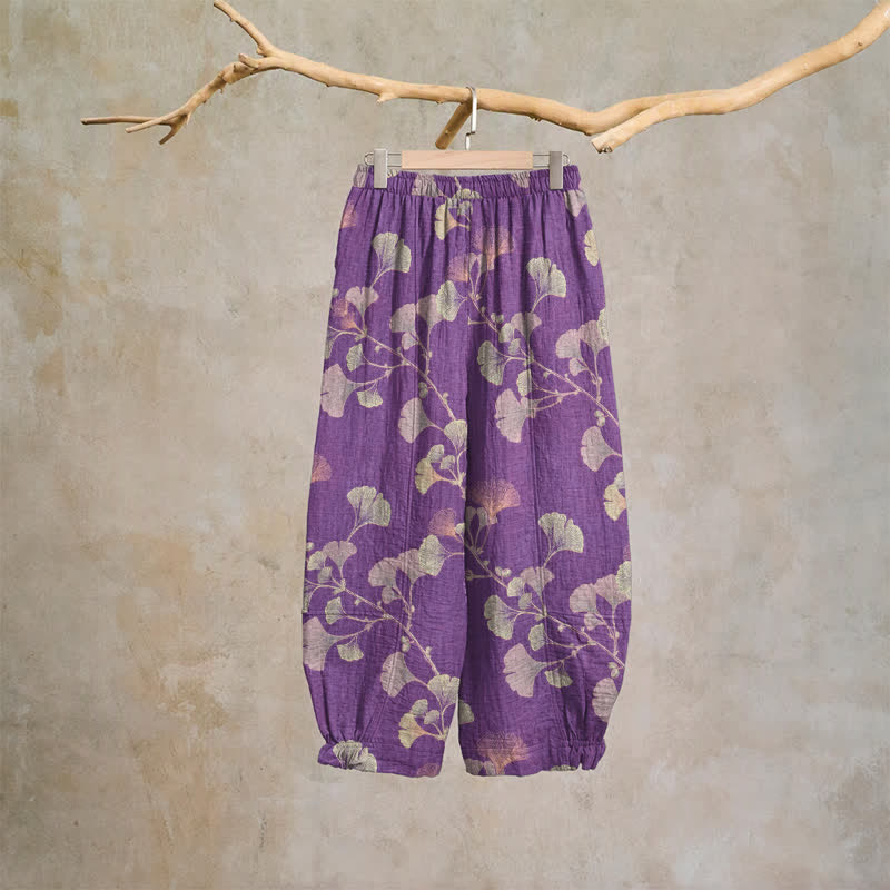 Ginkgo-Baumwoll-Haremshose mit Taschen - image 1