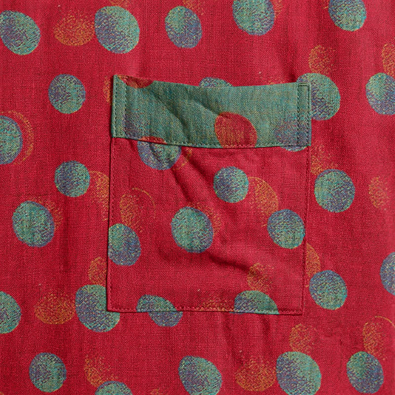 Vintage Kimono-Bademantel aus Baumwolle mit Polka-Dots - image 4