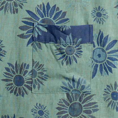 Vintage Kimono-Bademantel aus Baumwollgaze mit Sonnenblumenmuster - image 19