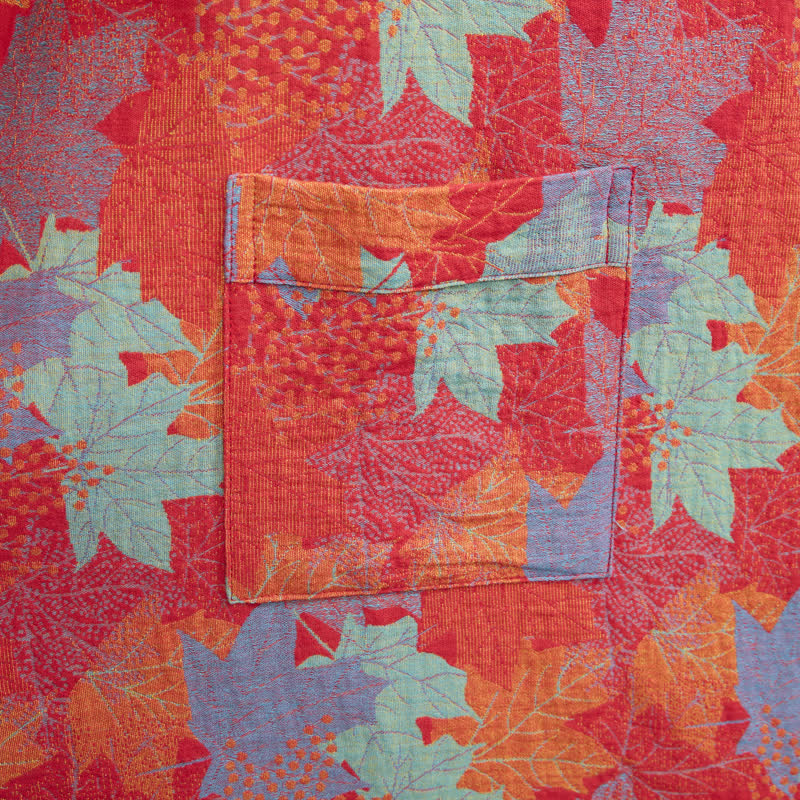 Kimono-Bademantel aus Baumwolle mit Ahornblattmuster für den Herbst - image 6