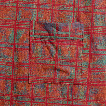 Kimono-Bademantel aus rot kariertem Baumwollgaze - image 4