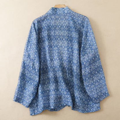 Lässiger Lounge-Cardigan mit geometrischem Muster - image 1