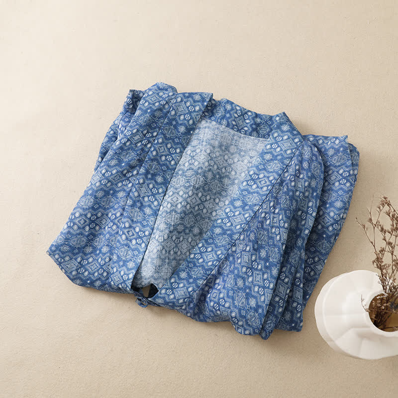 Lässiger Lounge-Cardigan mit geometrischem Muster - image 2