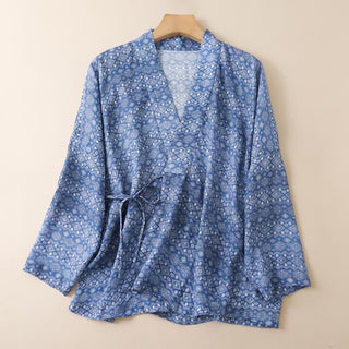 Lässiger Lounge-Cardigan mit geometrischem Muster - image 0