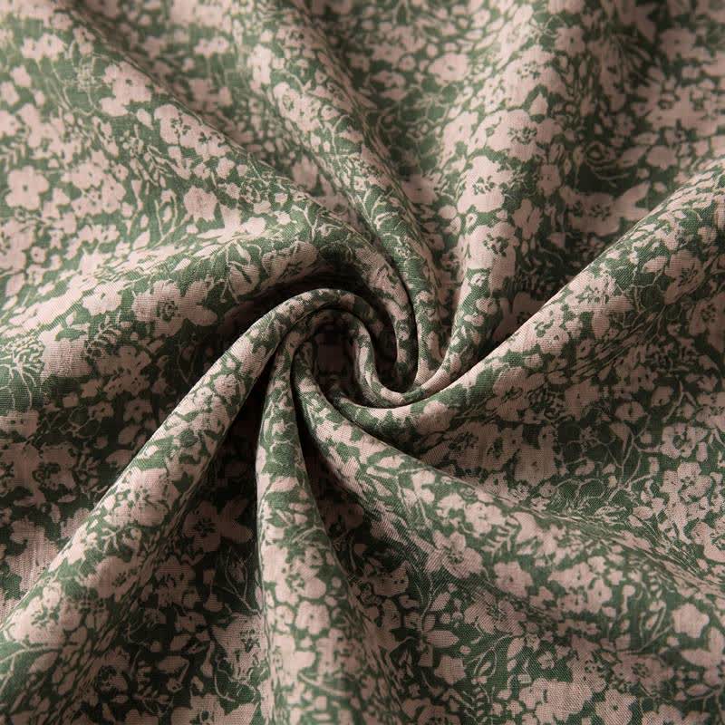 Vintage Loungeshirt mit Blumenmuster und Wickeloptik - image 2