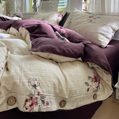 Bettwäsche-Set „Botanical Dream“ aus Baumwolle und Leinen - image 3
