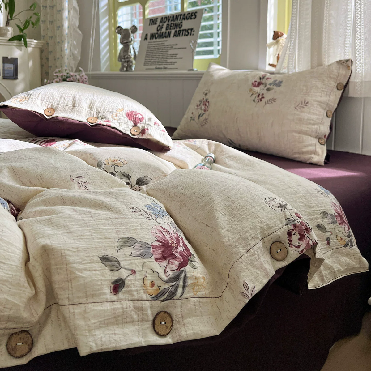 Bettwäsche-Set „Botanical Dream“ aus Baumwolle und Leinen - image 2