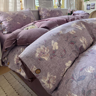 Vintage-Bettwäscheset im Landhausstil aus Leinen und Baumwolle - Königin - image 0