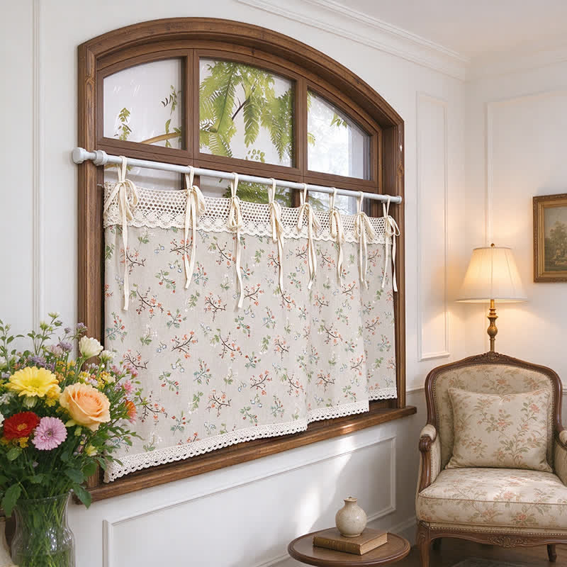 Gardenien-Blumen-Raffgardine - image 1